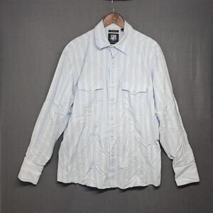 Resistol University Shirt Mens Large Long Sleeve Pearl Snap Western Cowboy Vtg